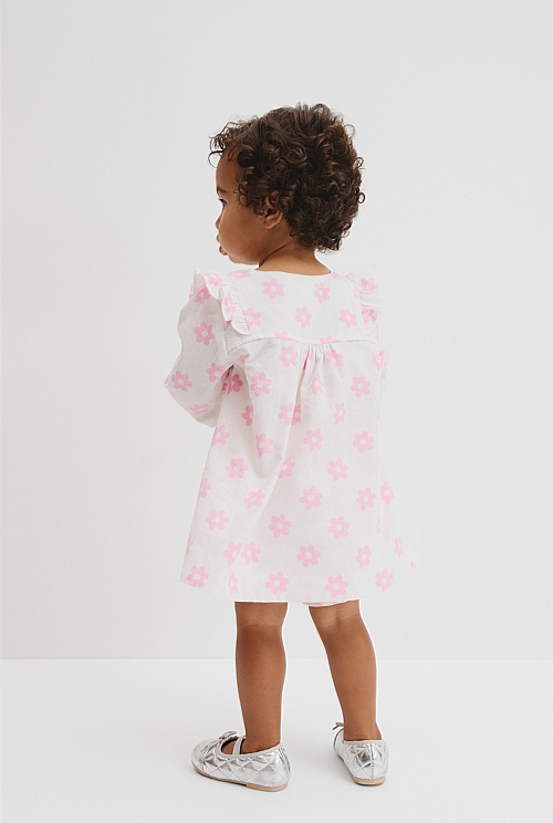 Organically Grown Cotton Cord Frill Dress Set