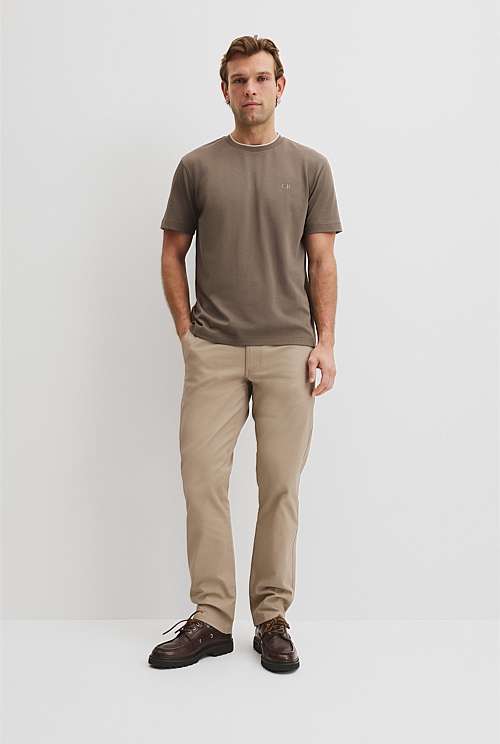 Australian Cotton CR Logo Tipped T-Shirt