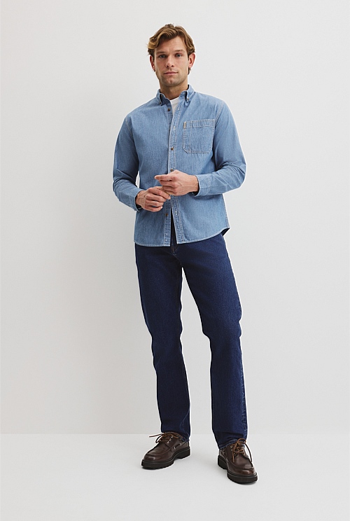 Regular Fit Workwear Chambray Shirt