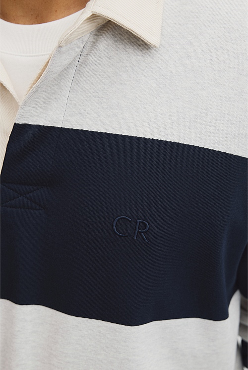 Australian Cotton Stripe Rugby Polo