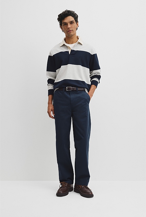 Australian Cotton Stripe Rugby Polo