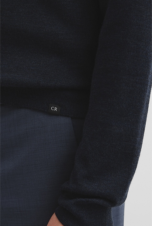 Australian Merino Wool Long Sleeve Crew Neck Knit