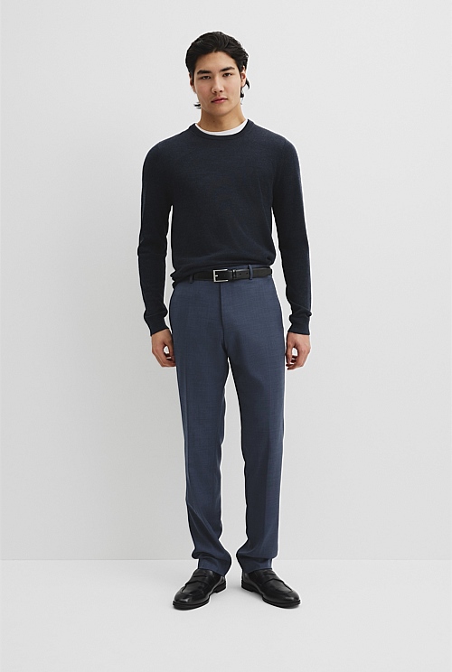 Australian Merino Wool Long Sleeve Crew Neck Knit