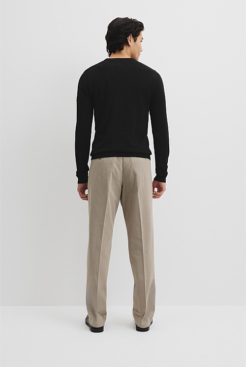Australian Merino Wool Long Sleeve Crew Neck Knit