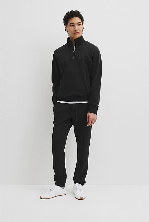 Australian Cotton Modern Logo Half Zip Sweat