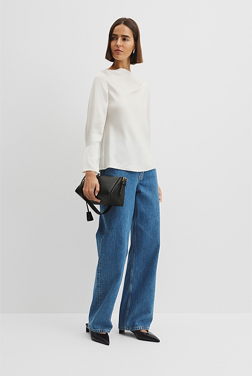 Draped Long Sleeve Shirt Draped Long Sleeve Shirt