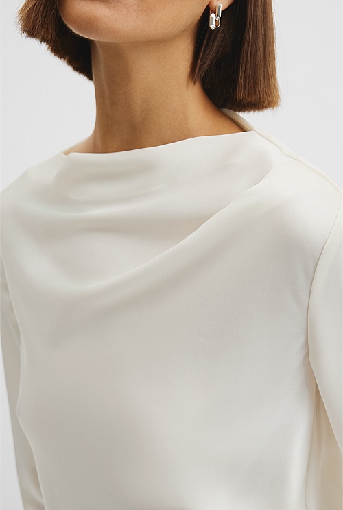 Draped Long Sleeve Shirt Draped Long Sleeve Shirt