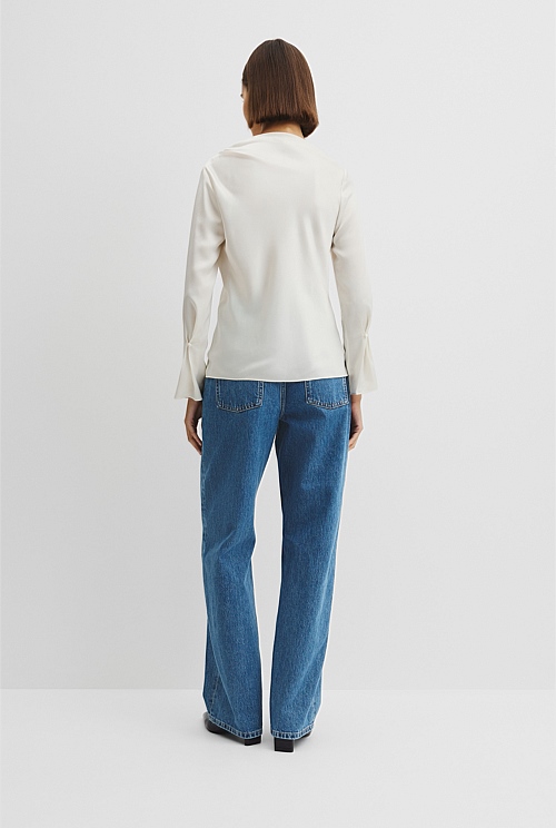 Draped Long Sleeve Shirt Draped Long Sleeve Shirt