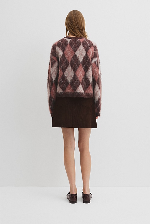 Argyle Crew Neck Knit