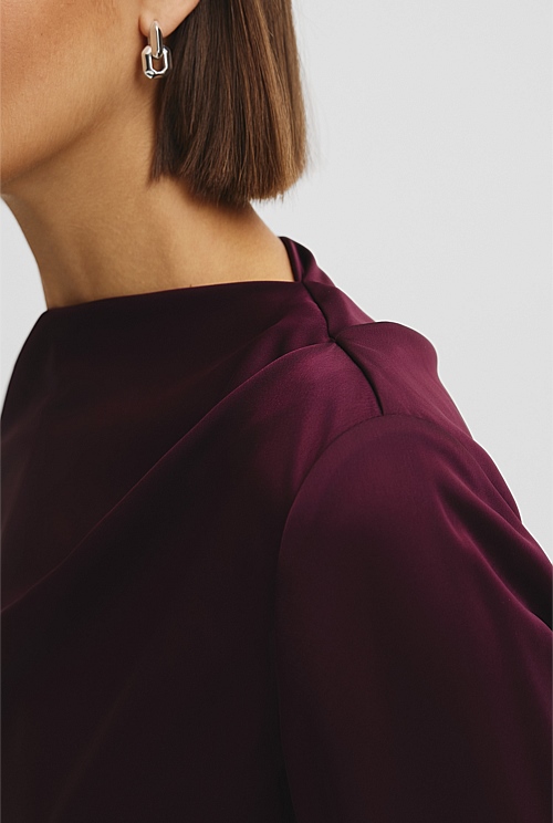Draped Long Sleeve Shirt Draped Long Sleeve Shirt
