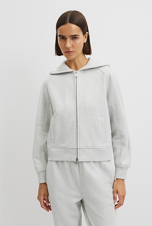 Australian Good Earth Cotton Zip Through Hooded Sweat