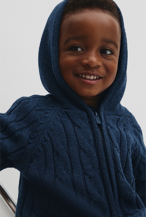 Hooded Zip Through Cardigan