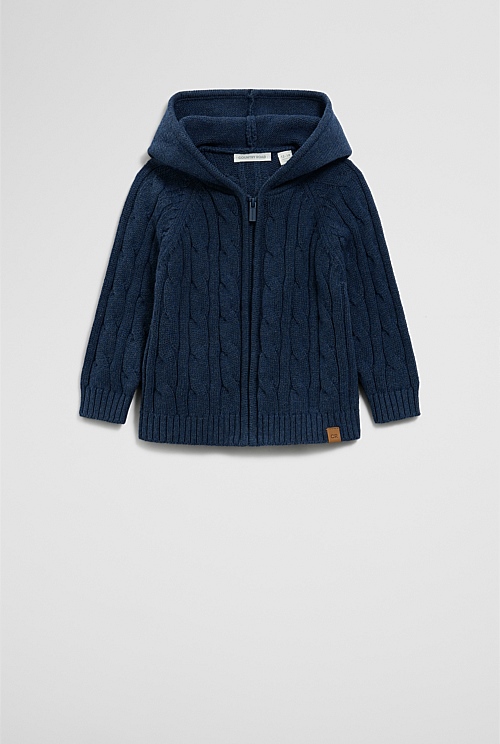 Hooded Zip Through Cardigan