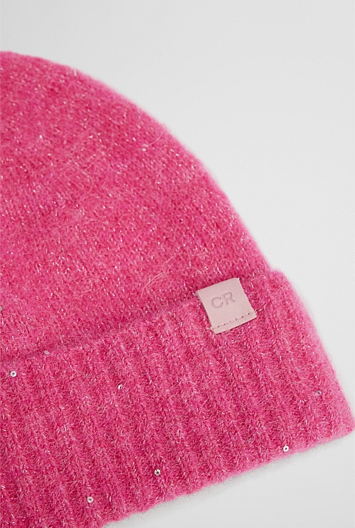 Sequin Fluffy Beanie