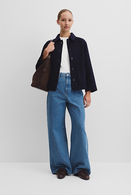 Wool Blend Lightweight Jacket