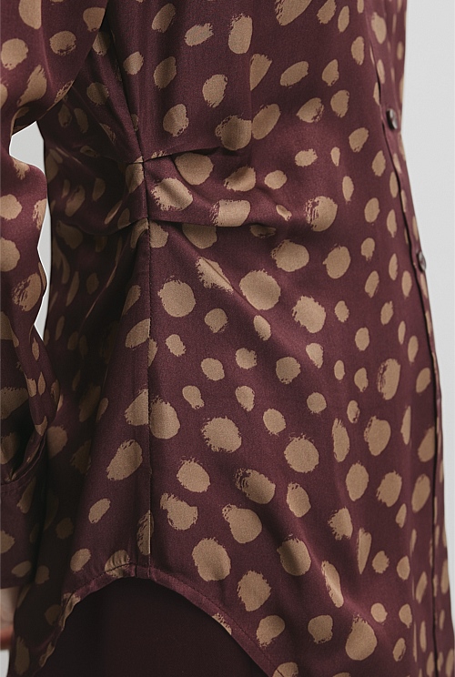 Print Tuck Shirt