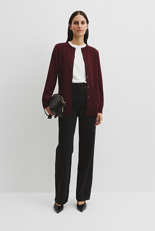 Compact Wool Longline Cardigan Compact Wool Longline Cardigan