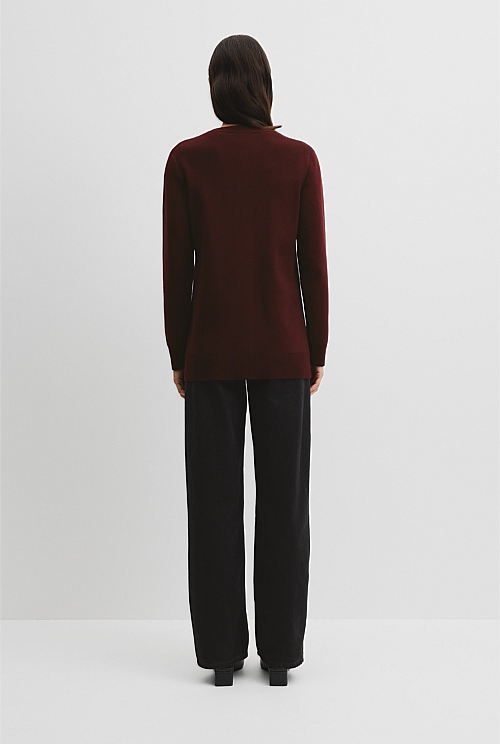 Compact Wool Longline Cardigan Compact Wool Longline Cardigan
