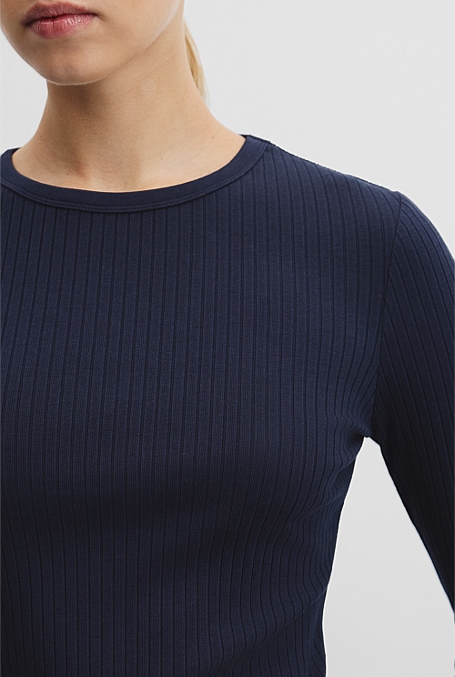Long Sleeve Rib Top