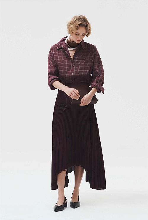 Plisse Midi Skirt Plisse Midi Skirt