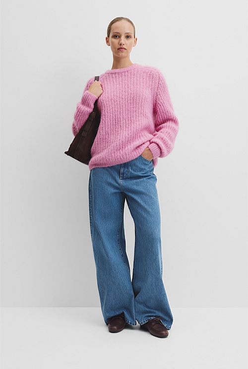 Fluffy Crew Neck Knit