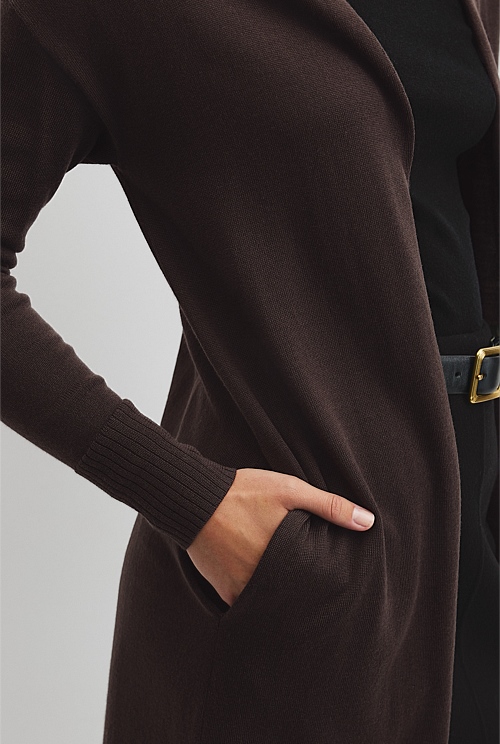 Lightweight Merino Longline Cardigan