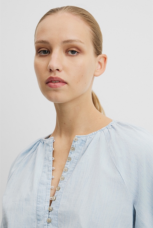 Gathered Cotton Top Gathered Cotton Top