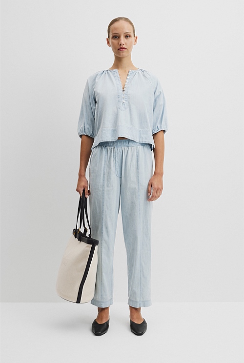 Gathered Cotton Top Gathered Cotton Top