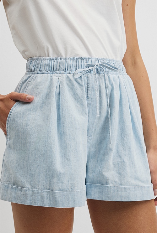 Cuff Chambray Short Cuff Chambray Short