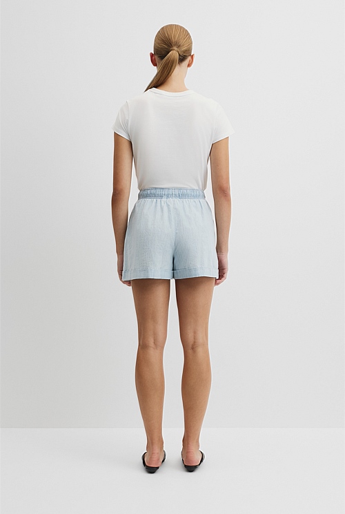 Cuff Chambray Short Cuff Chambray Short