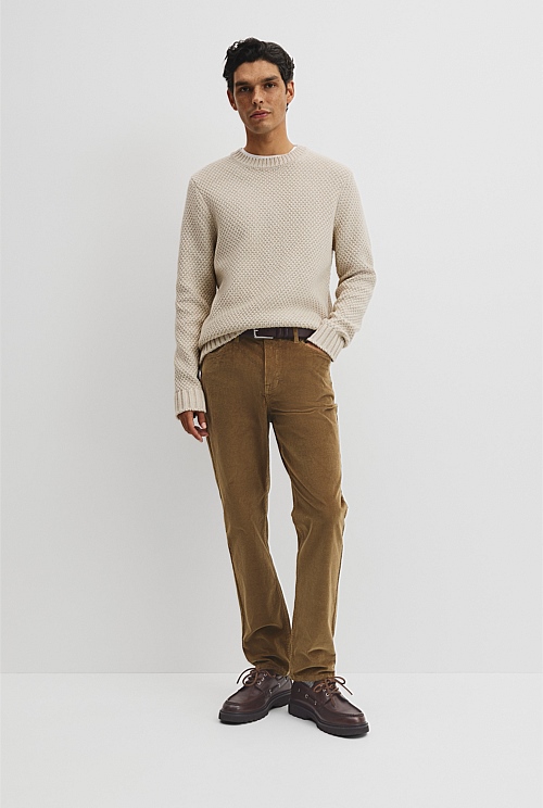 Australian Good Earth Cotton Blend Textured Crew Knit