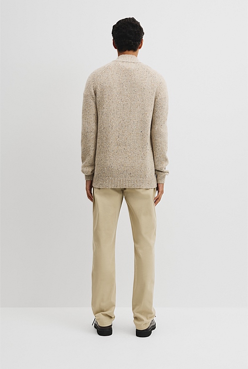 Merino Nep Quarter Zip Knit