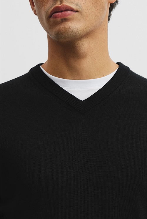 Merino Wool V-Neck Knit