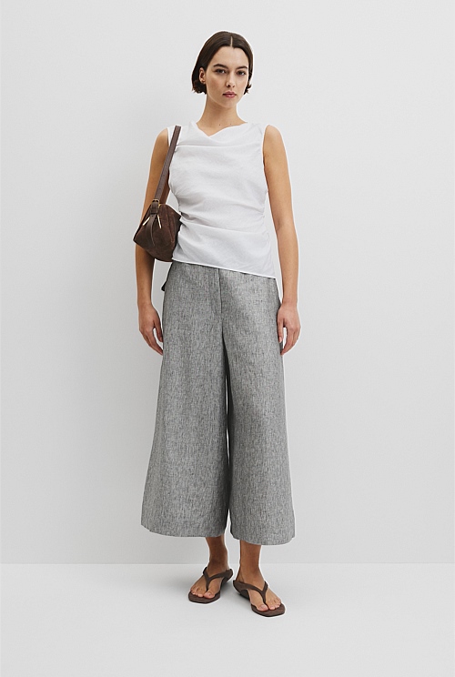 Ruched Linen Tank Ruched Linen Tank