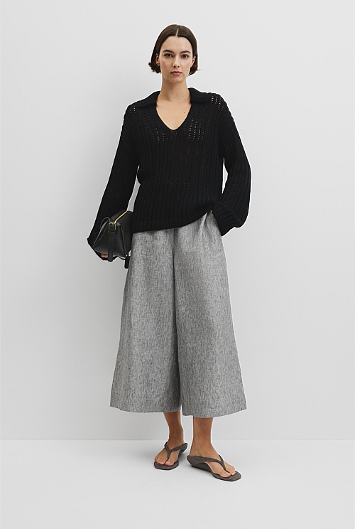 Australian Good Earth Cotton Long Sleeve Tape Knit Australian Good Earth Cotton Long Sleeve Tape Knit