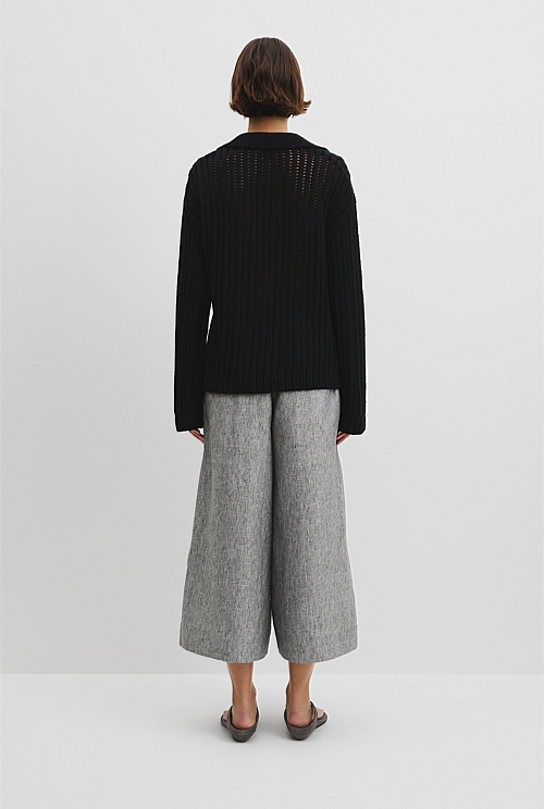 Australian Good Earth Cotton Long Sleeve Tape Knit Australian Good Earth Cotton Long Sleeve Tape Knit