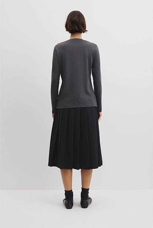 Australian Good Earth Cotton Textured Slub T-Shirt