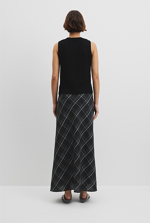 Australian Good Earth Cotton Pointelle Knit Tank