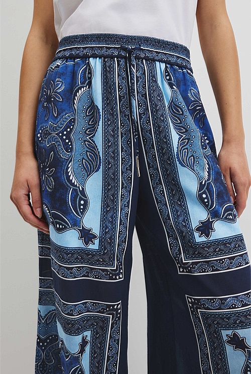 Scarf Print Pull-On Pant Scarf Print Pull-On Pant