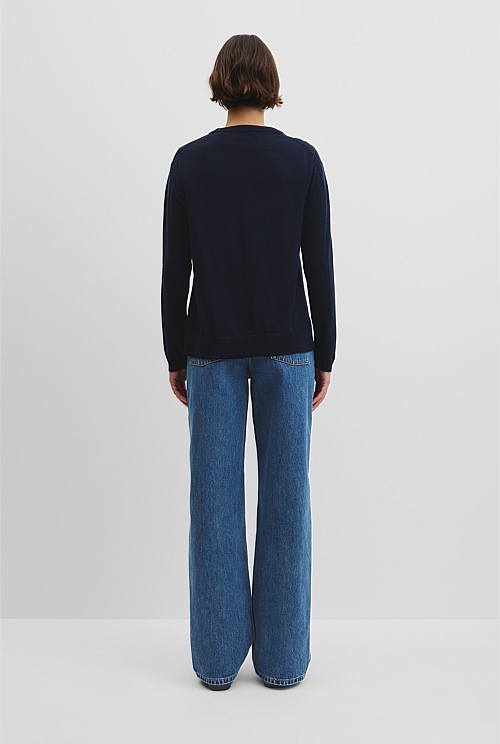 Lightweight Merino Wool V-Neck Knit