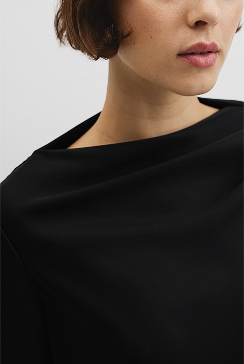 Draped Long Sleeve Shirt Draped Long Sleeve Shirt