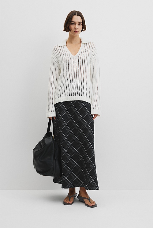 Australian Good Earth Cotton Long Sleeve Tape Knit Australian Good Earth Cotton Long Sleeve Tape Knit