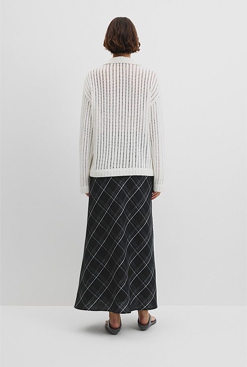 Australian Good Earth Cotton Long Sleeve Tape Knit Australian Good Earth Cotton Long Sleeve Tape Knit
