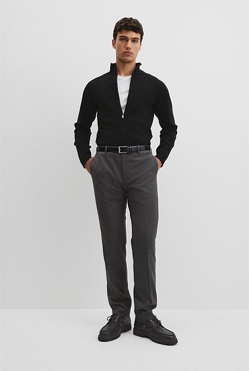 Australian Cotton Silk Blend Zip Through Knit Jacket Australian Cotton Silk Blend Zip Through Knit Jacket
