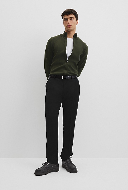 Australian Cotton Silk Blend Zip Through Knit Jacket Australian Cotton Silk Blend Zip Through Knit Jacket
