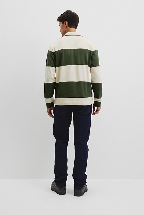 Australian Cotton Stripe Rugby Polo