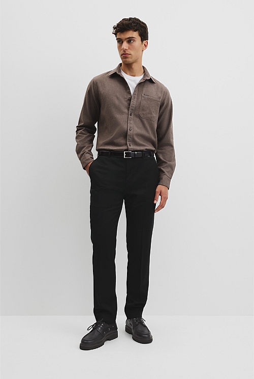 Regular Fit Brushed Cotton Shirt
