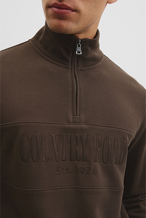 Australian Cotton Half Zip Heritage Sweat