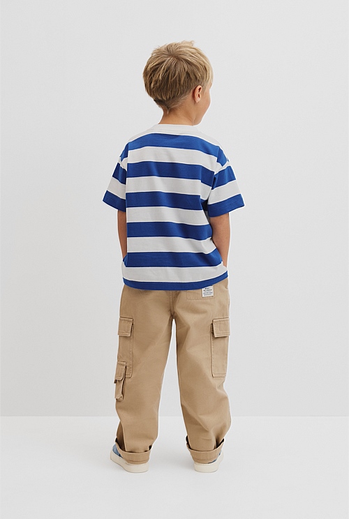 Oversized Stripe Short Sleeve T-Shirt