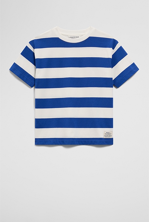 Oversized Stripe Short Sleeve T-Shirt